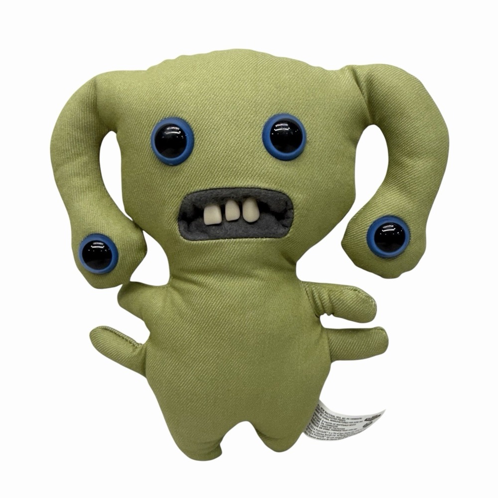Fuggler Foolish Four Eyes Plush Green Monster New Fuggs on the Block Target Toy